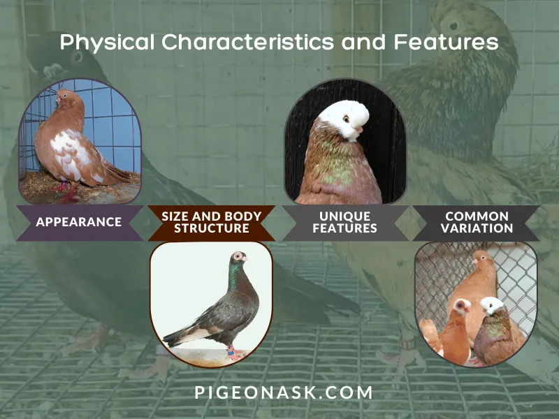 Physical Characteristics and Features of English Short-Faced Tumbler Pigeons